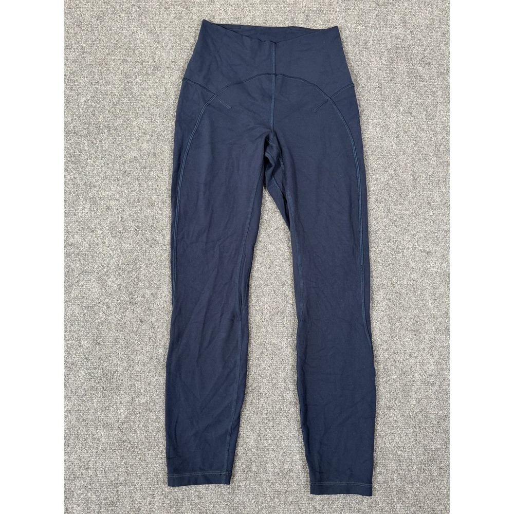 Lululemon Leggings Womens Size 4 Blue Unlimit High Rise Tight Yoga Gym EUC 25"